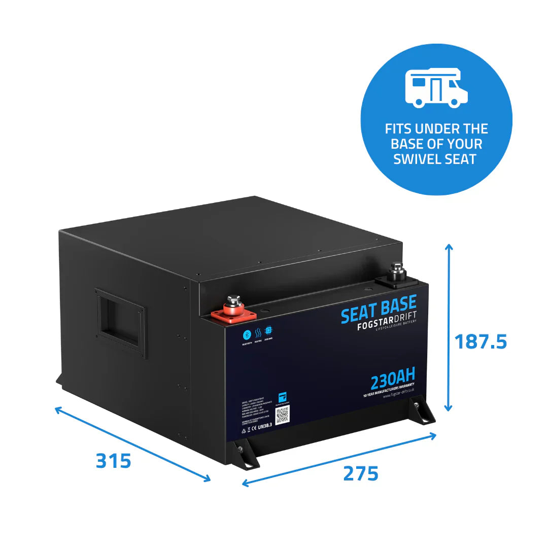Fogstar 12v 230Ah Seat Base - LiFeP04 Battery
