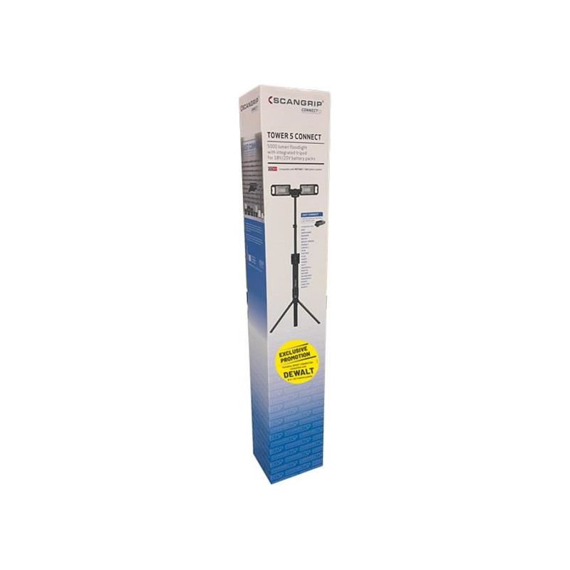 Scangrip® TOWER 5 CONNECT Floodlight with DEWALT CONNECT 18V Bare Unit