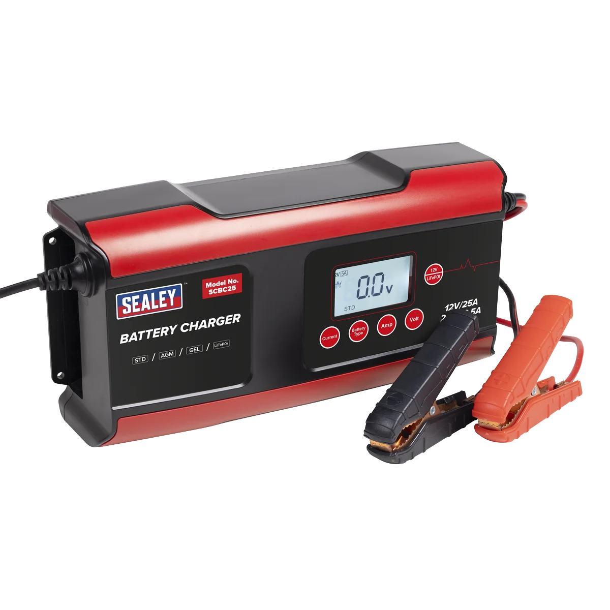 Sealey 12/24V Smart Battery Charger & Maintainer 25A