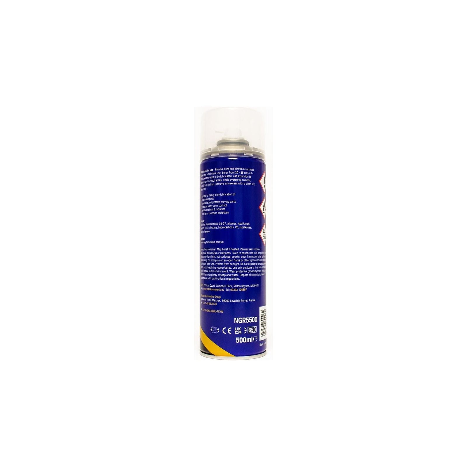 12x NAPA Grease Spray Multi Purpose Protects & Lubricates 500ml