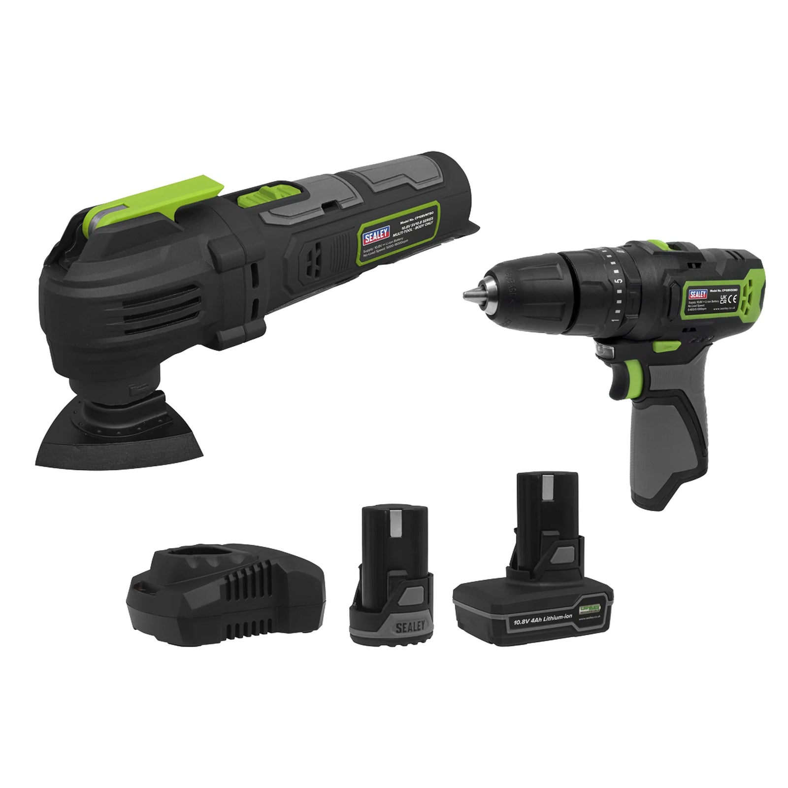 Sealey Cordless Power Tool Kit 10.8V - 2 Batteries & Charger