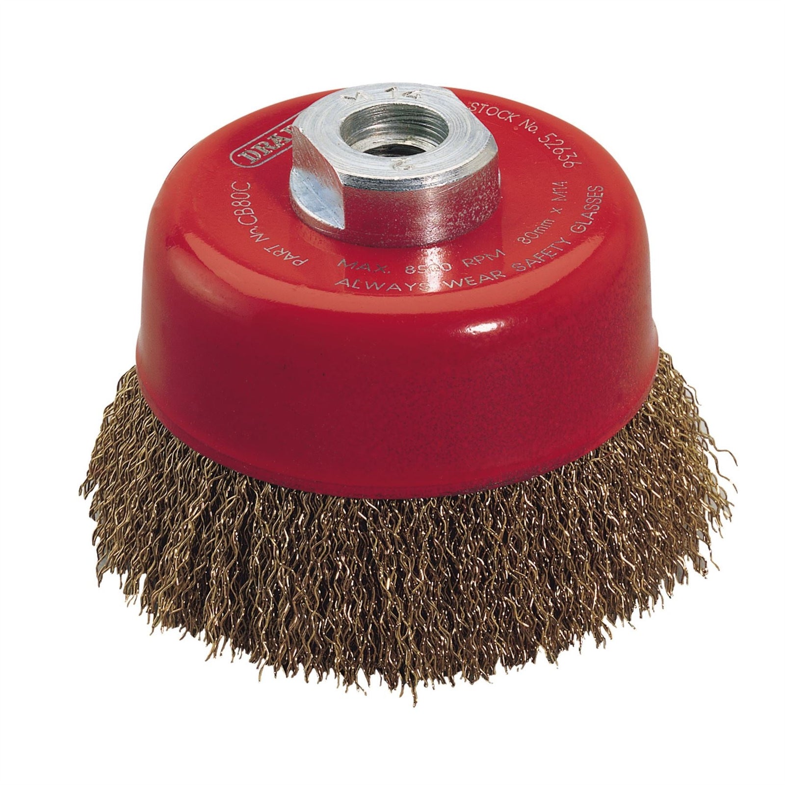 Draper Expert Crimped Wire Cup Brush, 80mm, M14 52636