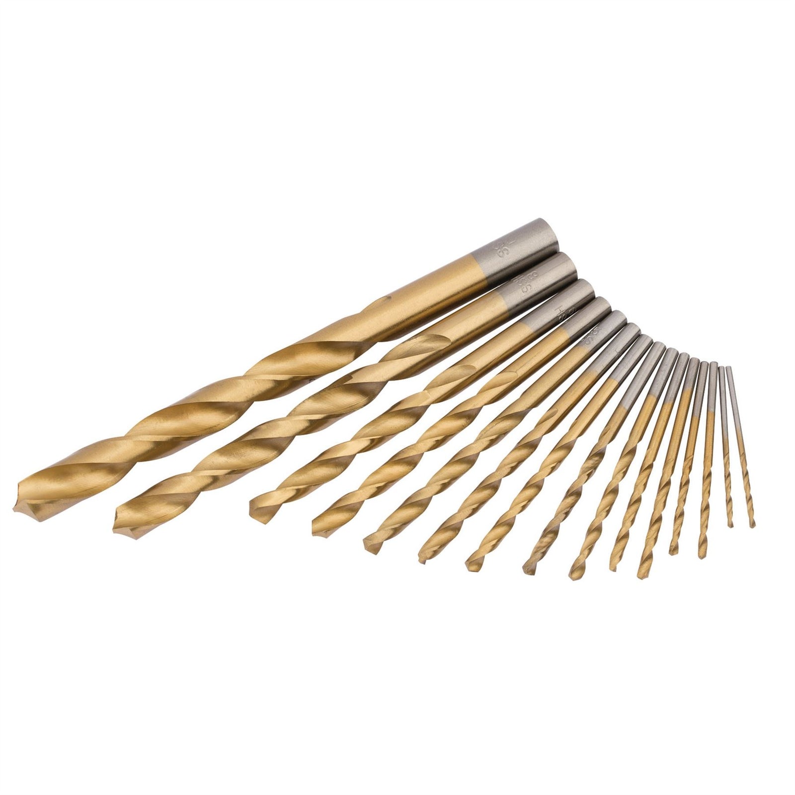 Draper Metric Titanium Nitride Coated HSS Drill Bit Set (15 Piece) 18549