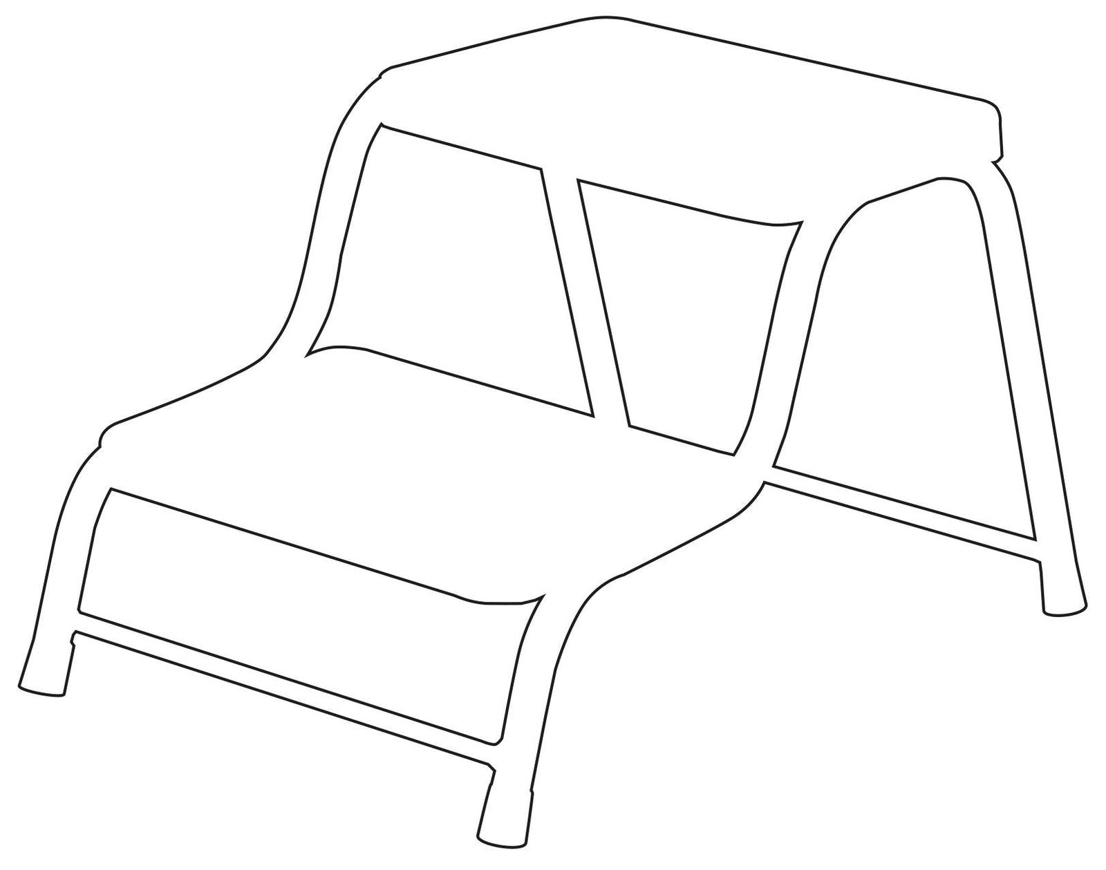 Double step in caravan white
