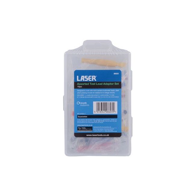 Laser Assorted Test Lead Adaptor Set 16pc 8603