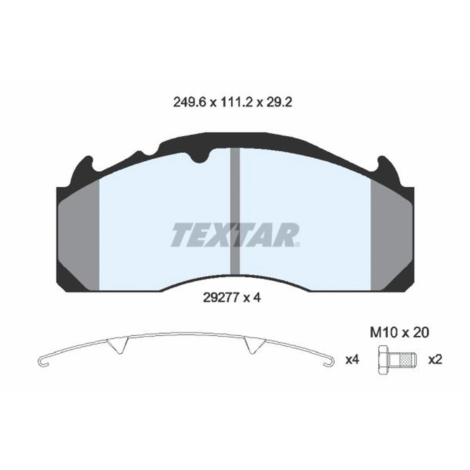 Textar Front Brake Pad Set 2927705