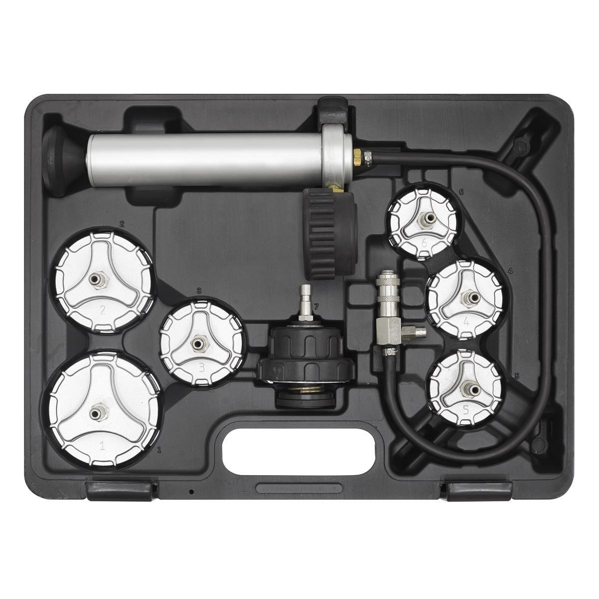 Sealey Cooling System Pressure Test Kit 7pc Commercial CV0011