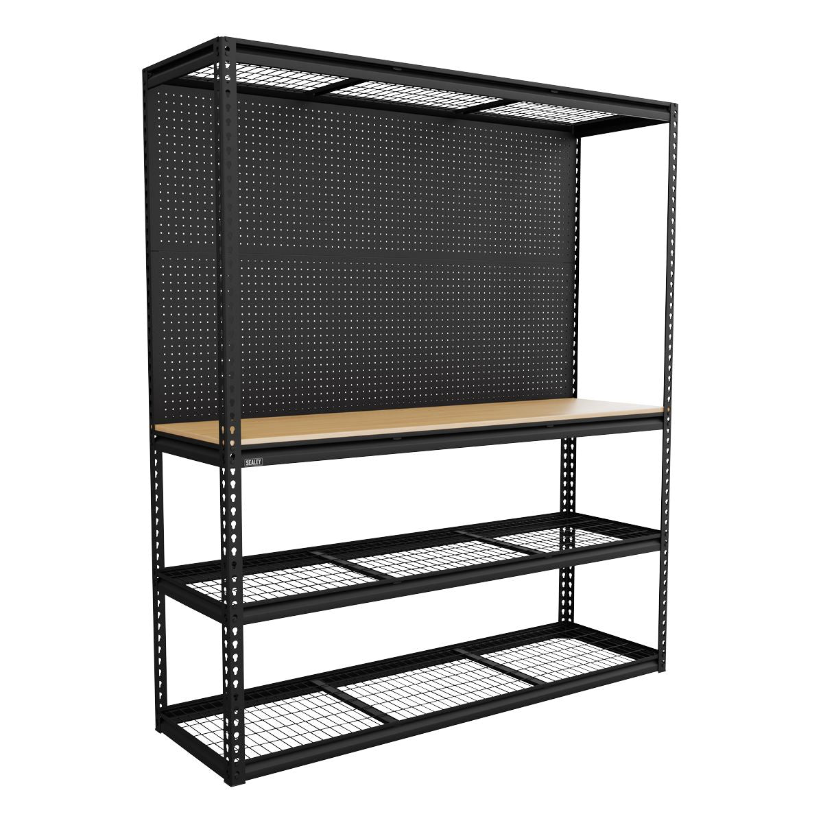 Heavy-Duty Modular Workbench Racking & Pegboard 1820mm 300kg Capacity Per Level