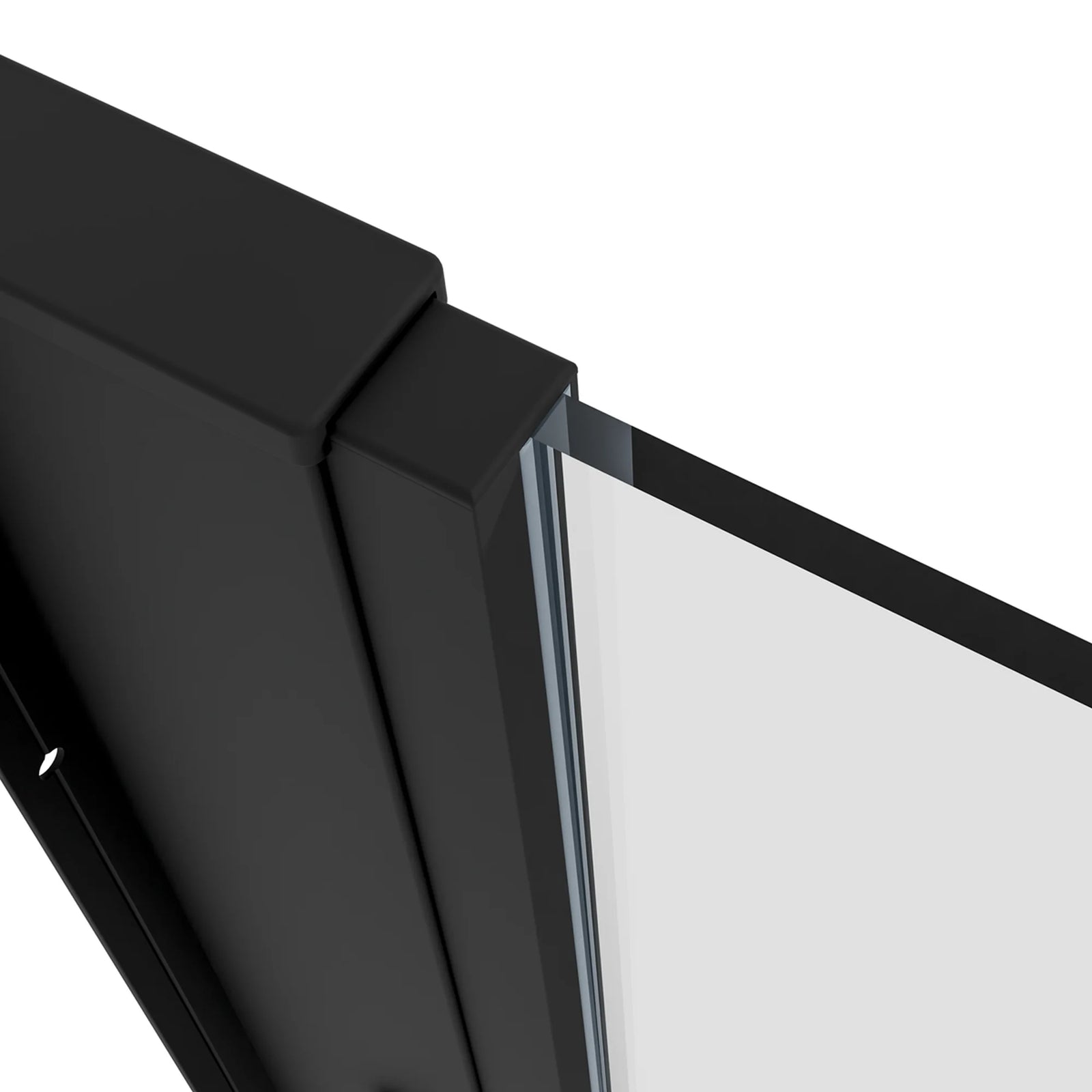 Baridi Side Panel 80x185cm 6mm Tempered Glass - Black