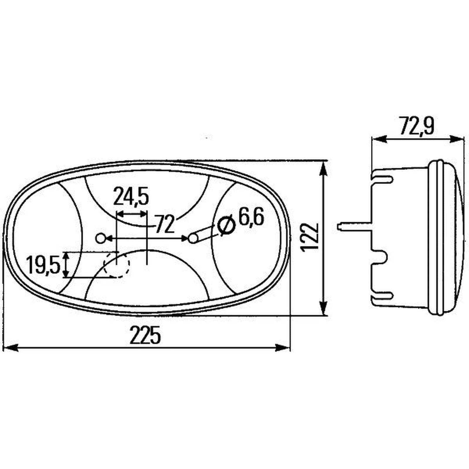 Hella Tail Light / Lamp P21W Left 2VB 343 640-011