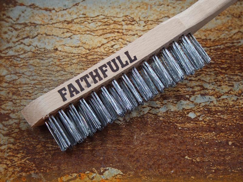 Faithfull Heavy-Duty Scratch Brush, Three Row