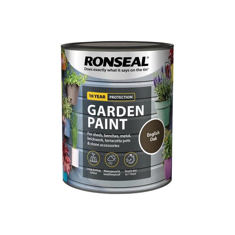 Ronseal Garden Paint English Oak 750ml