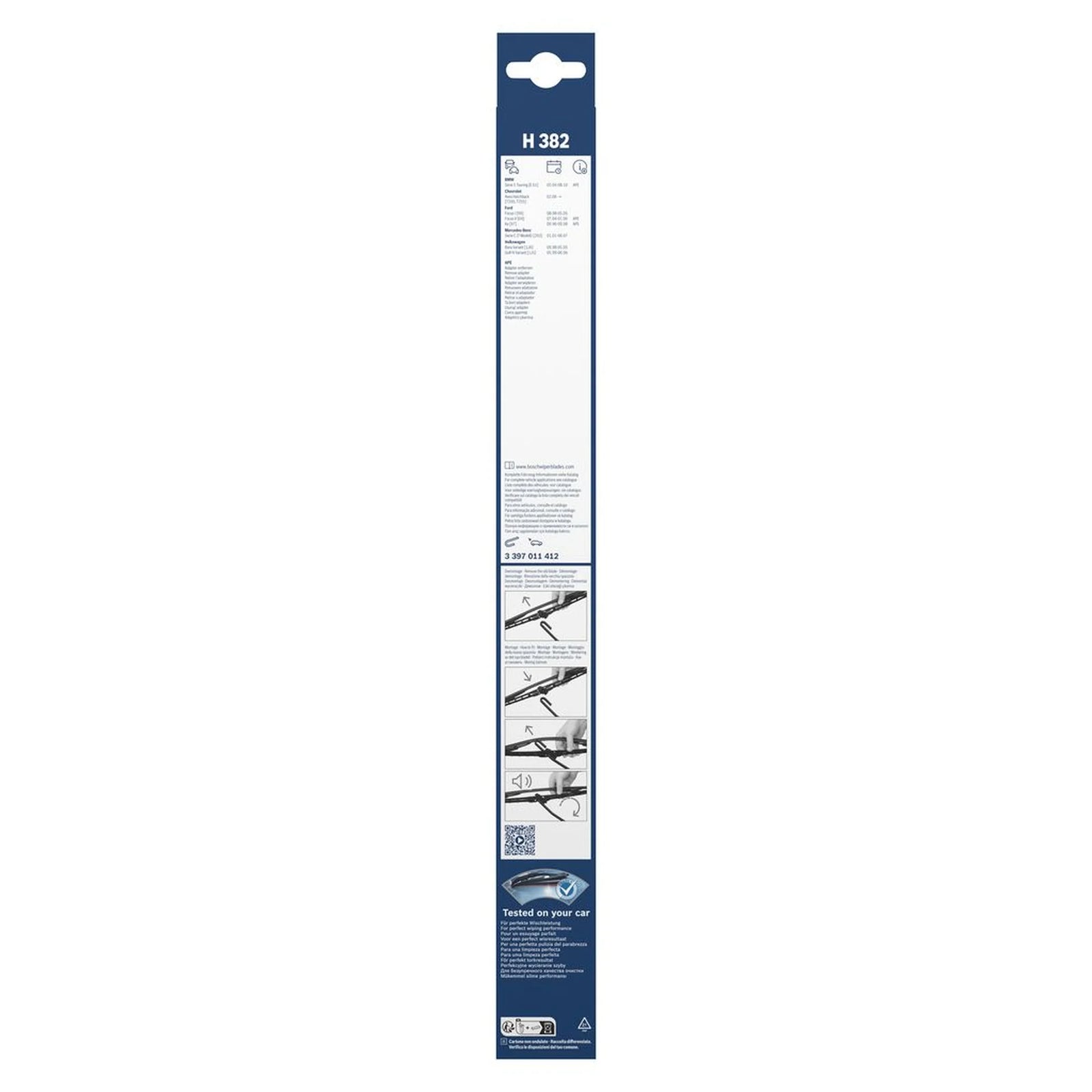 Bosch Conventional Wiper Blade 380mm — H382 fits BMW 5 2004-2010