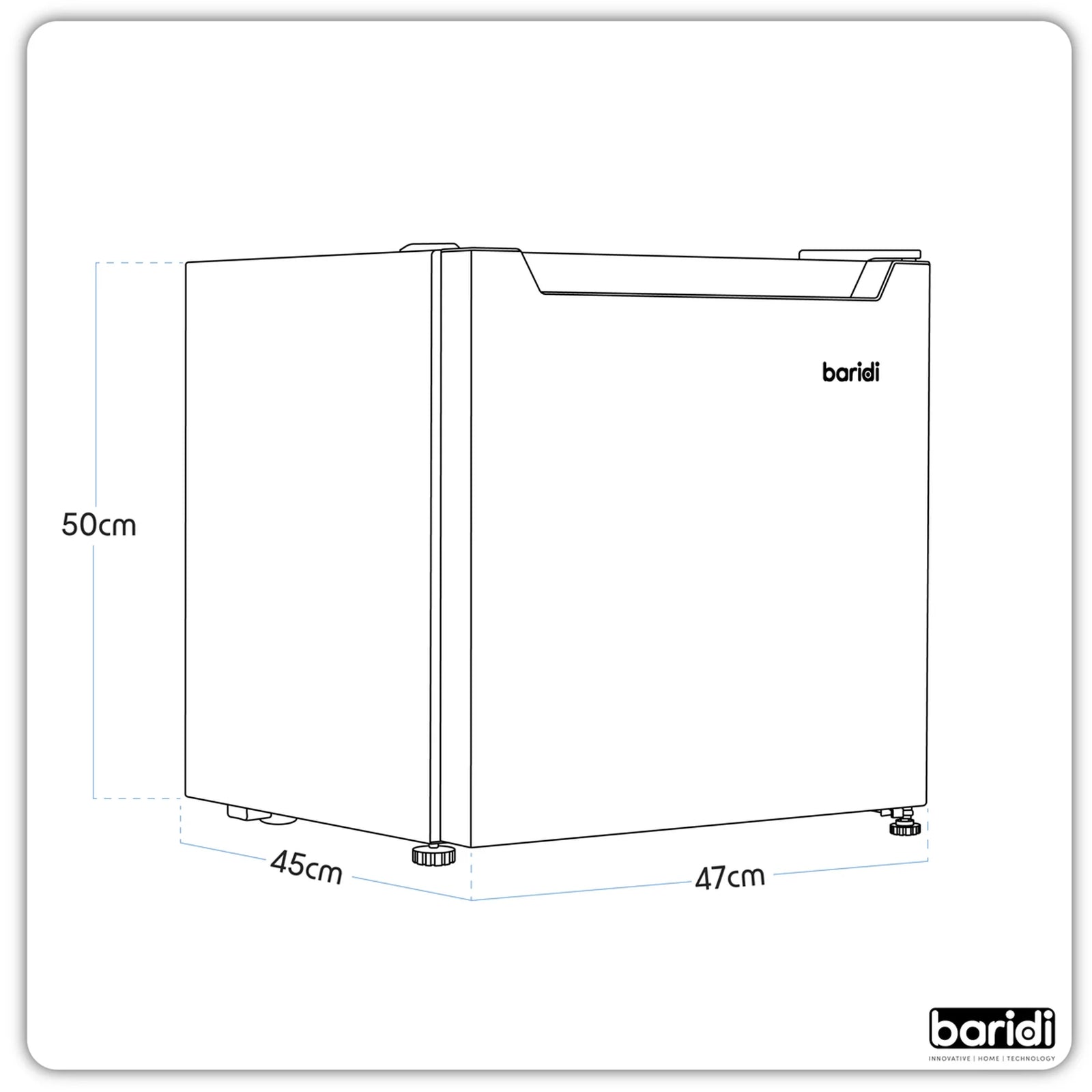 Baridi Mini Tabletop Fridge/Freezer DH254 31L Capacity White