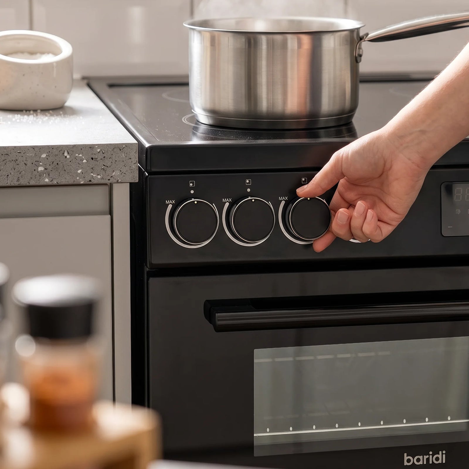Baridi Freestanding Cooker DH429 60cm 99L Double Cavity - Black
