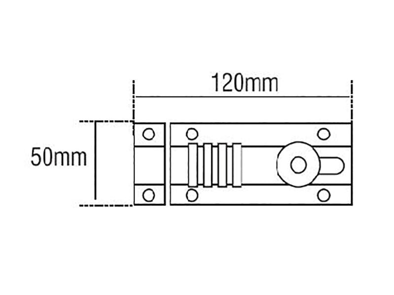 Squire CombiBolt 4 Re-Codable Locking Bolt Black/Blue 120mm
