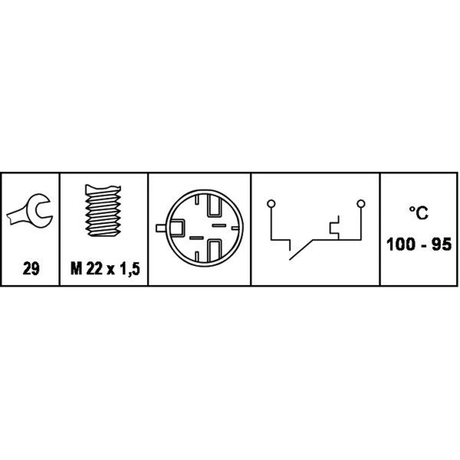 Hella Radiator Fan Temperature Switch Connectors 6ZT 007 807-021