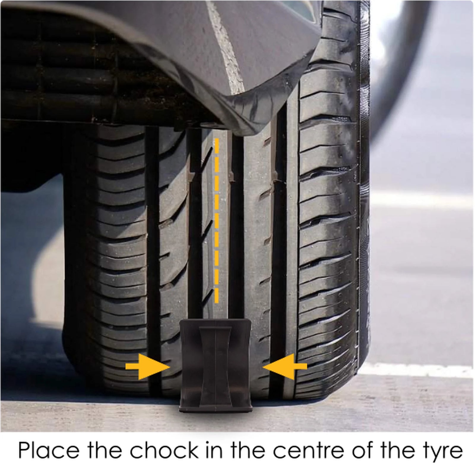 Crusader Wheel Chock with Handle for Caravans & Motorhomes