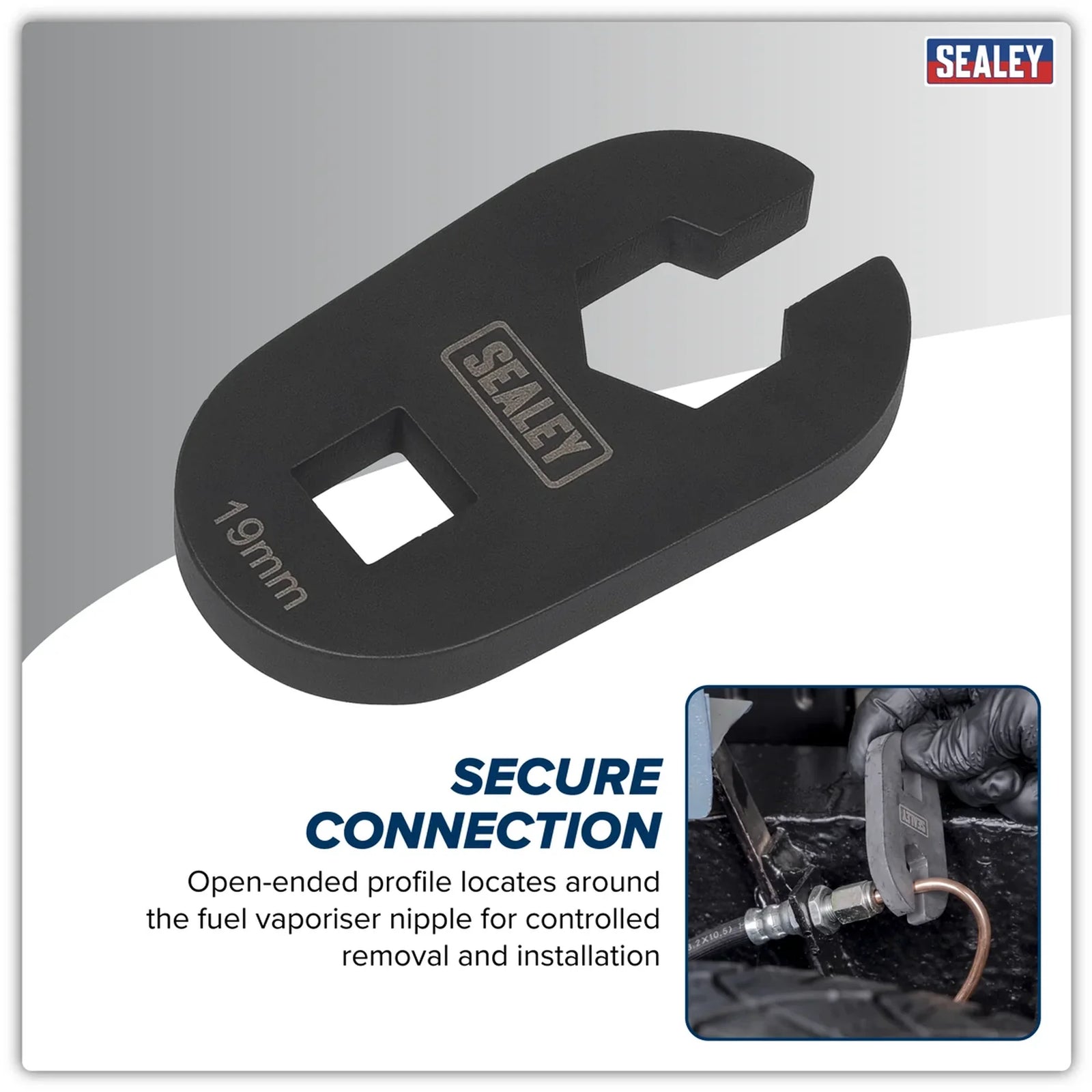 Sealey Limited Access Crow's Foot Spanner 1/2"Sq Drive 19mm - SX0326