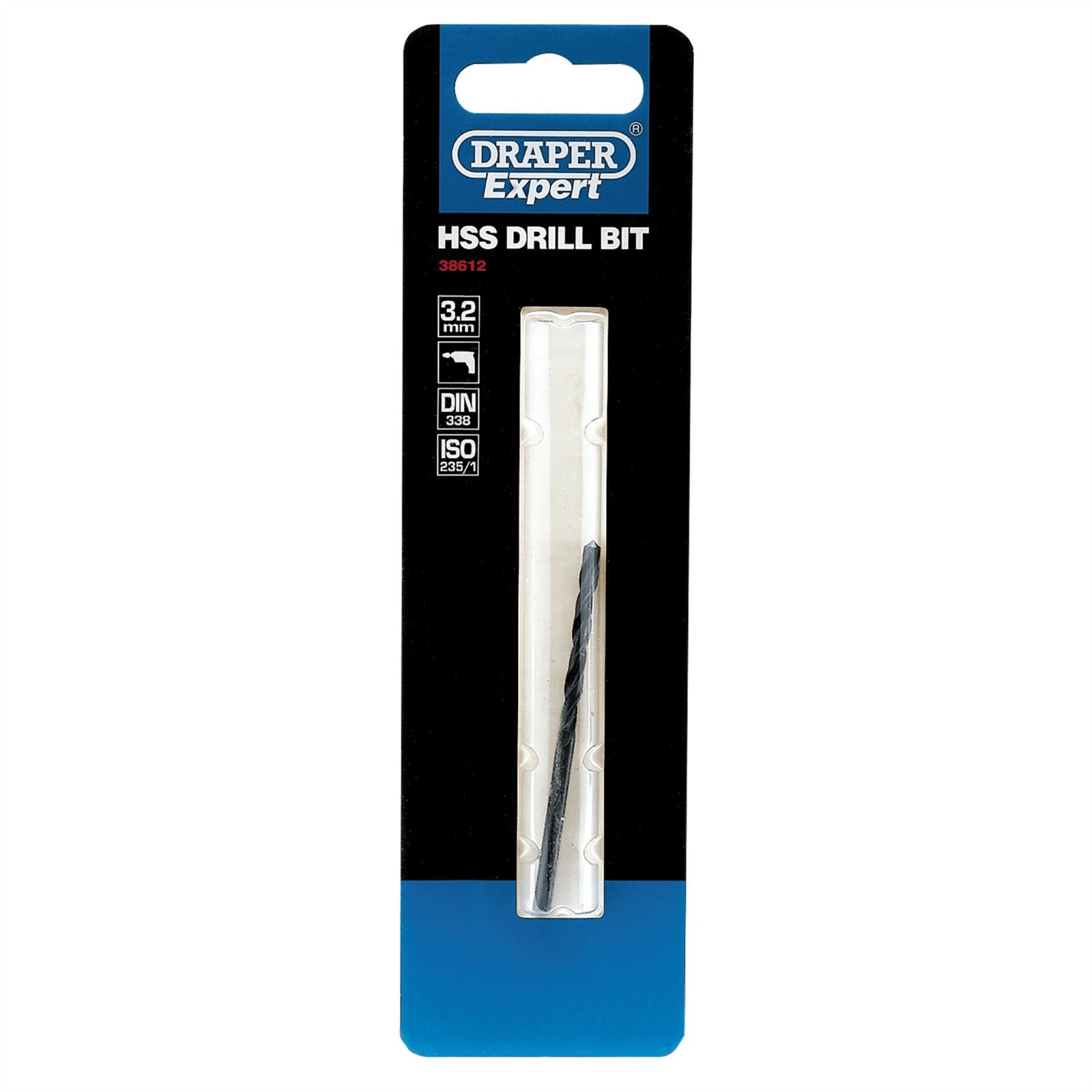 Draper HSS Drill Bit, 3.2mm 38612