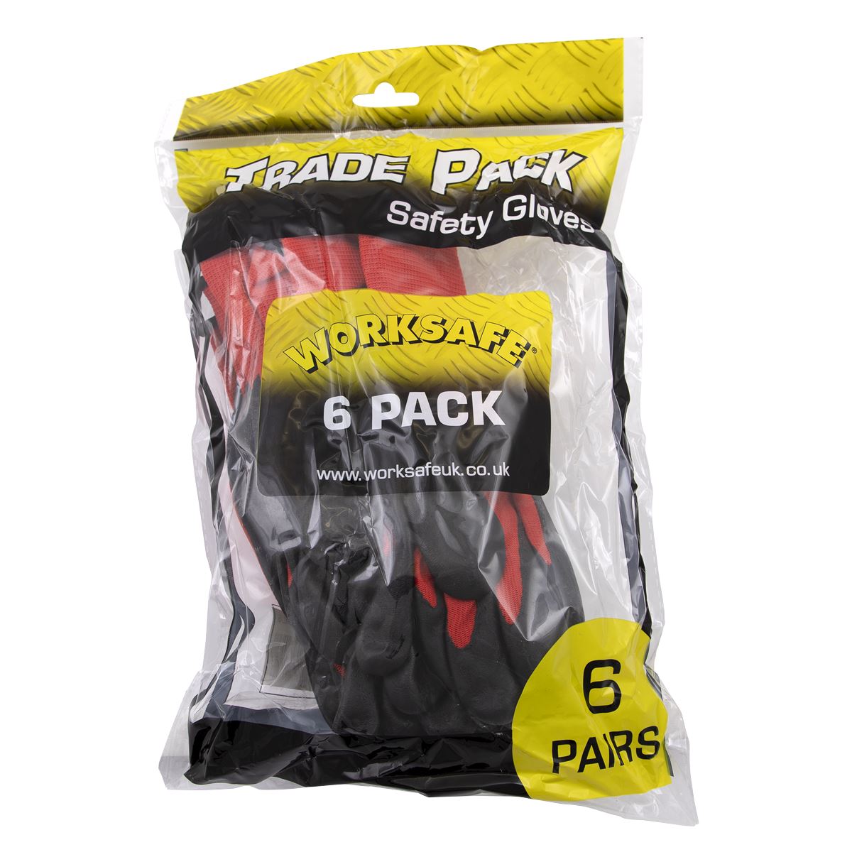 Sealey Flexi Grip Nitrile Palm Gloves (Large) Pack of 6 Pairs TSP125L/6