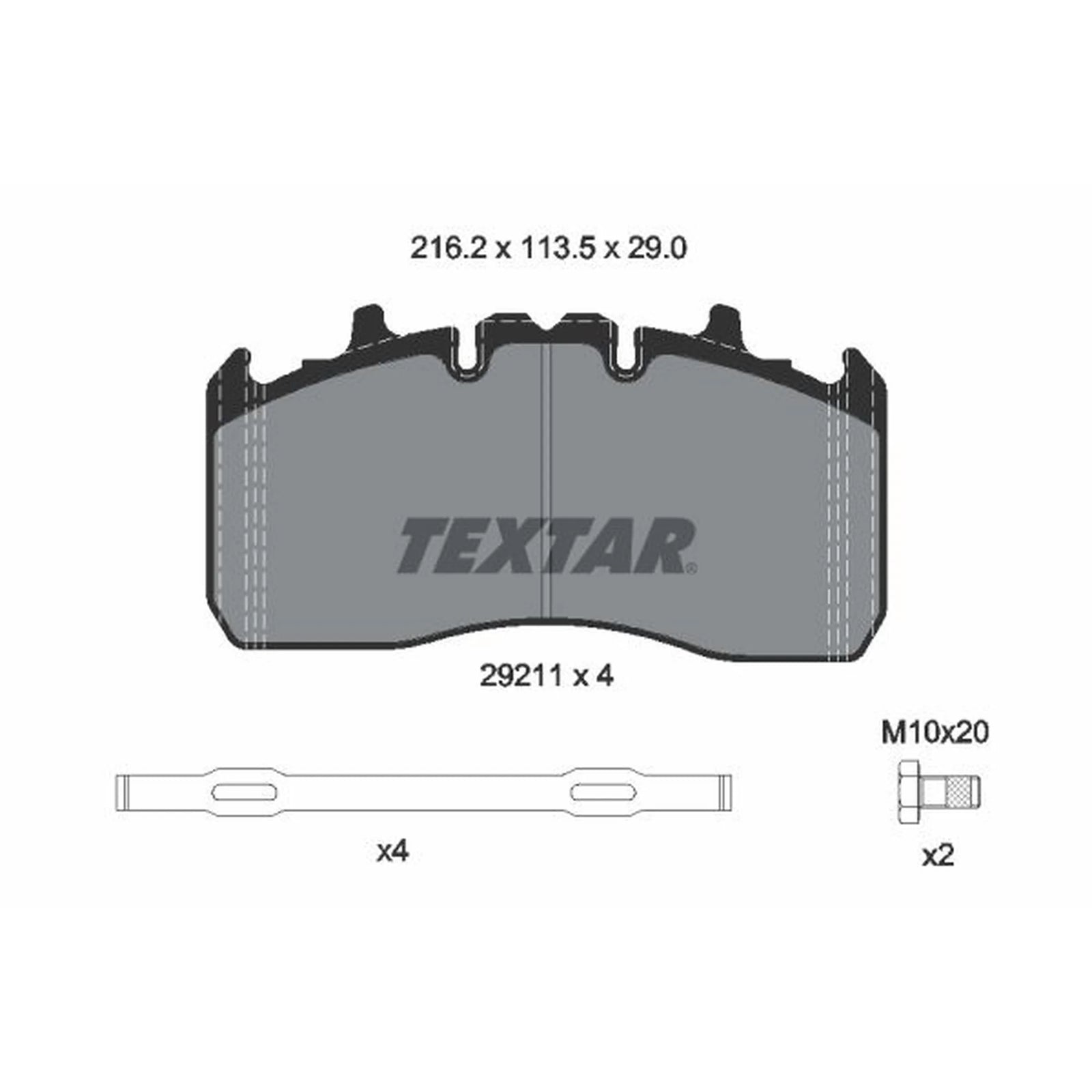 Textar Brake Pad Set 2921101