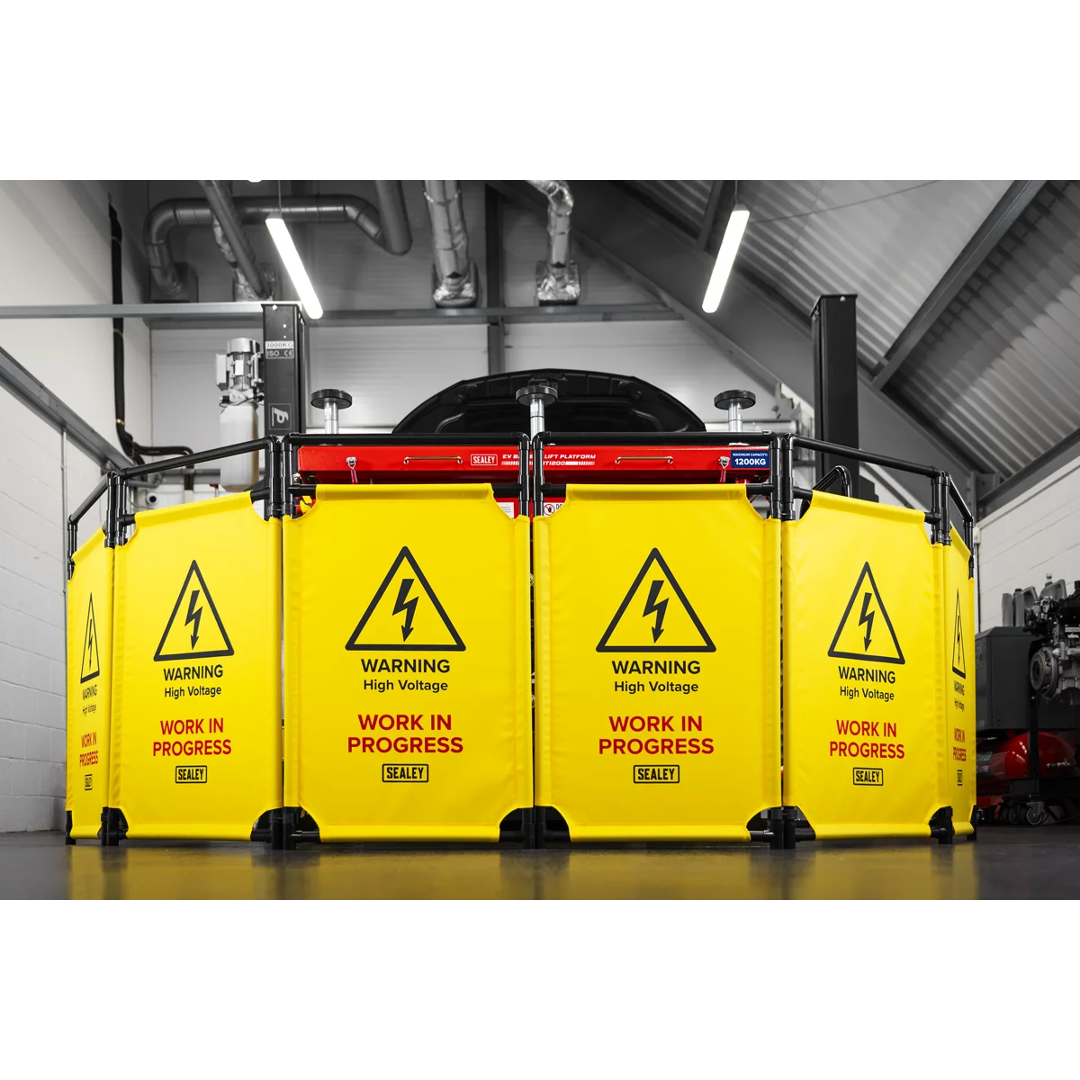 Sealey Folding Safety Barrier EV20 1775x980mm for Electric Vehicles