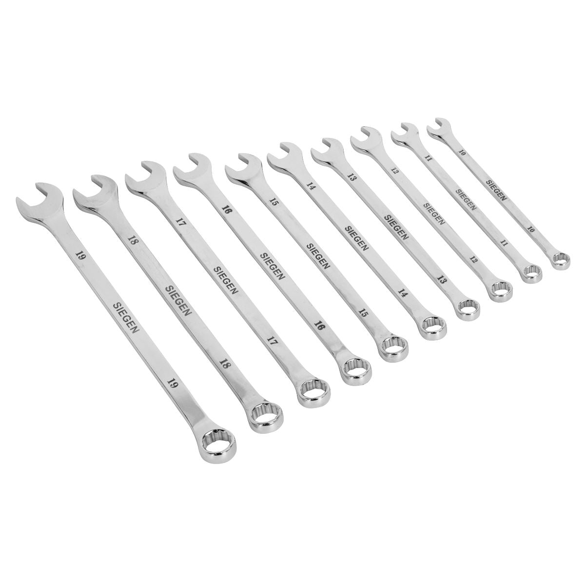Seigen by Sealey Combination Spanner Set 10pc Extra-Long Metric S0832