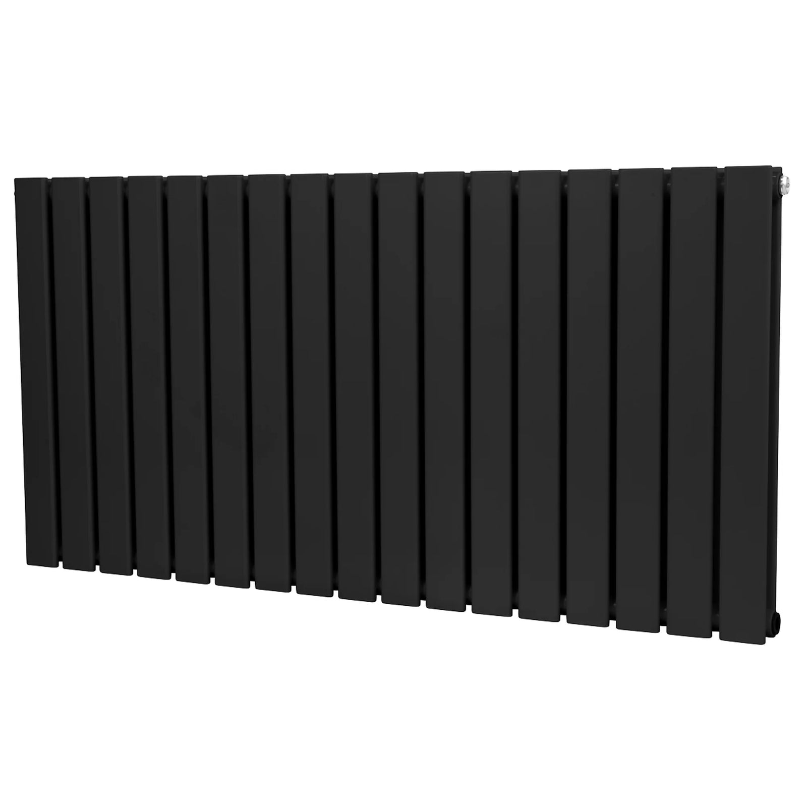 Baridi Horizontal Radiator 600 x 1190mm Double Flat Panel Black