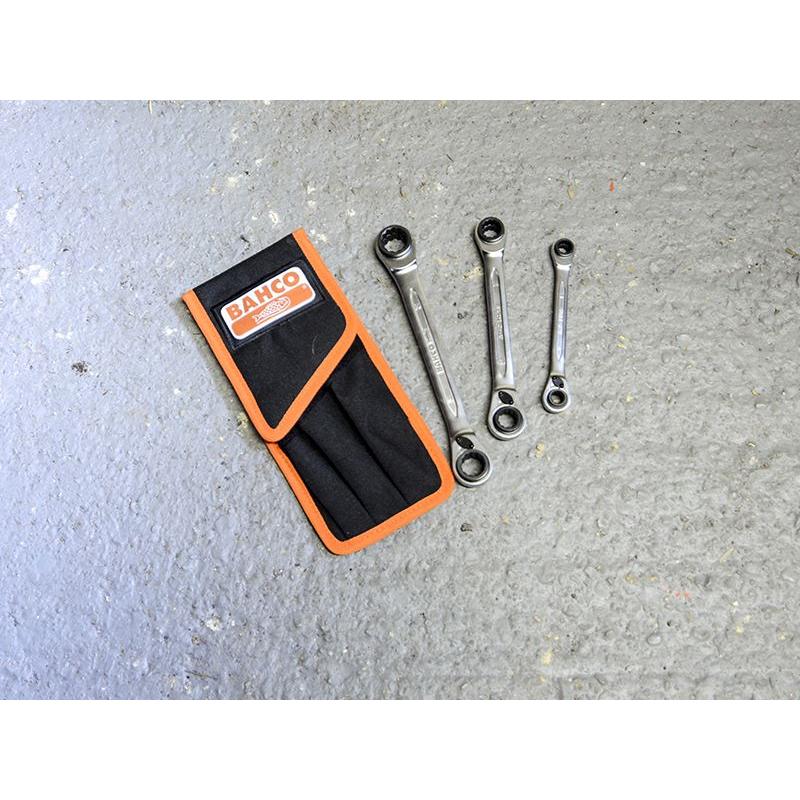 Bahco S4RM Series Reversible Ratchet Spanner Set, 3 Piece