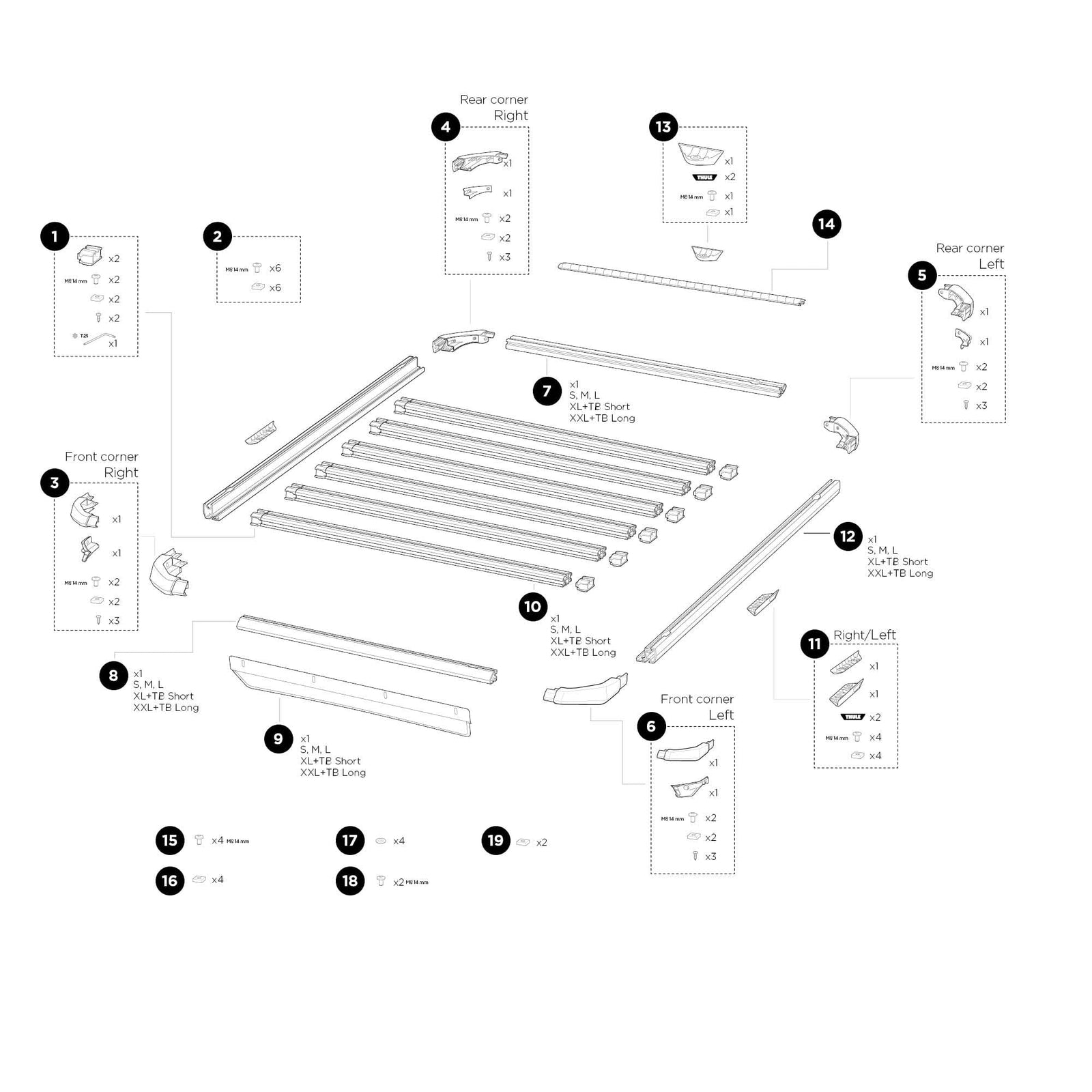 Thule Windshield 864mm - Thule Caprock Spare Part