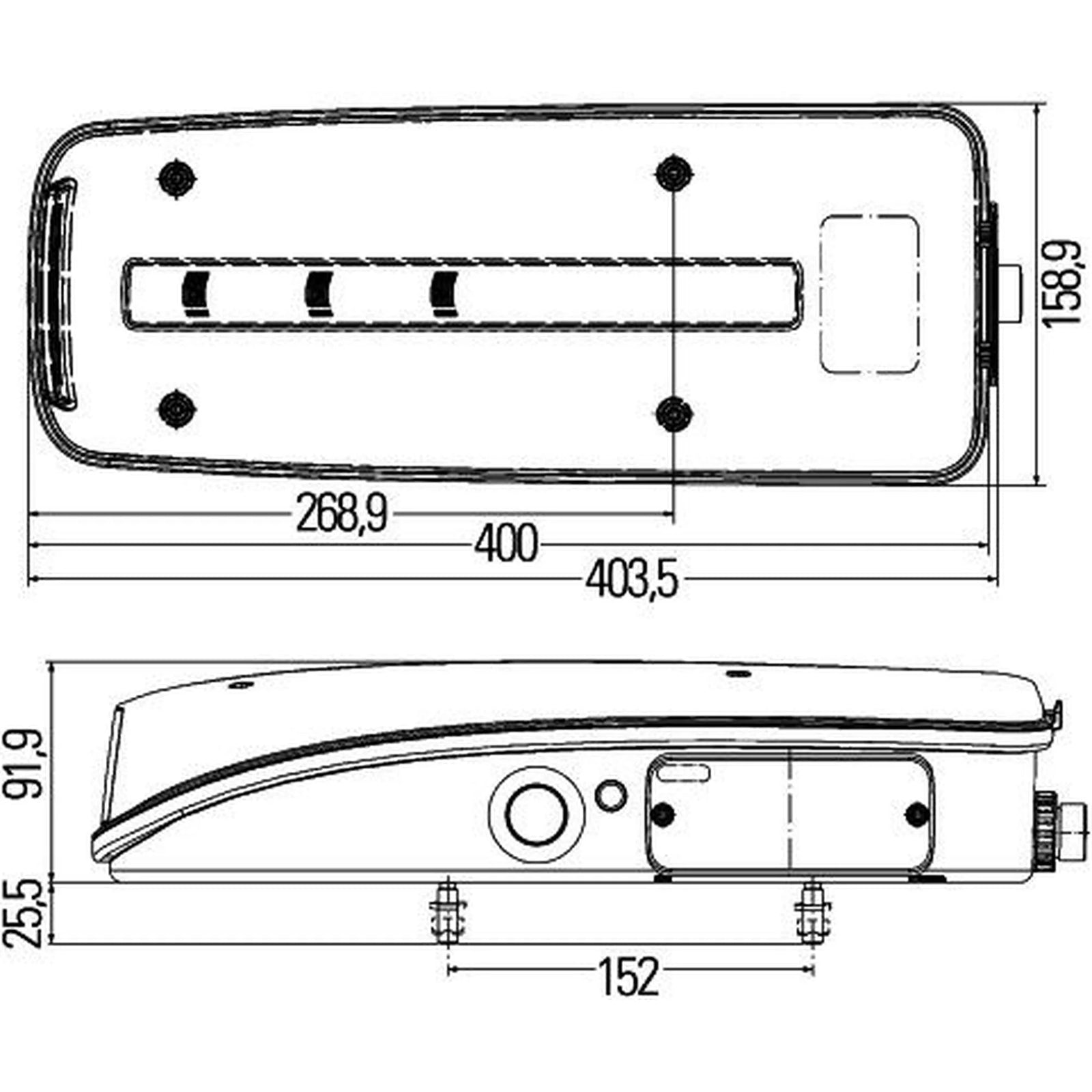 Hella Tail Light / Lamp LED Left 2VD 012 381-351