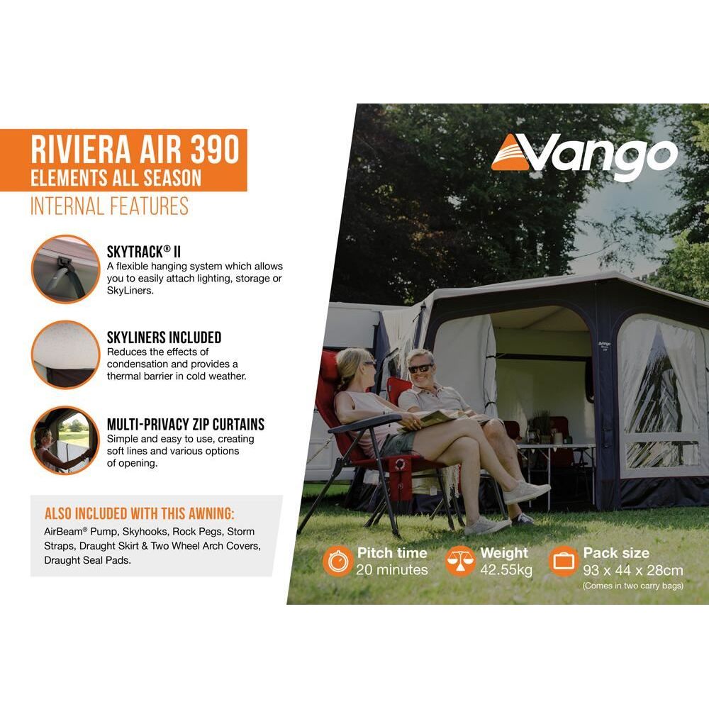 Vango Riviera Air 390 Elements TC Caravan Awning