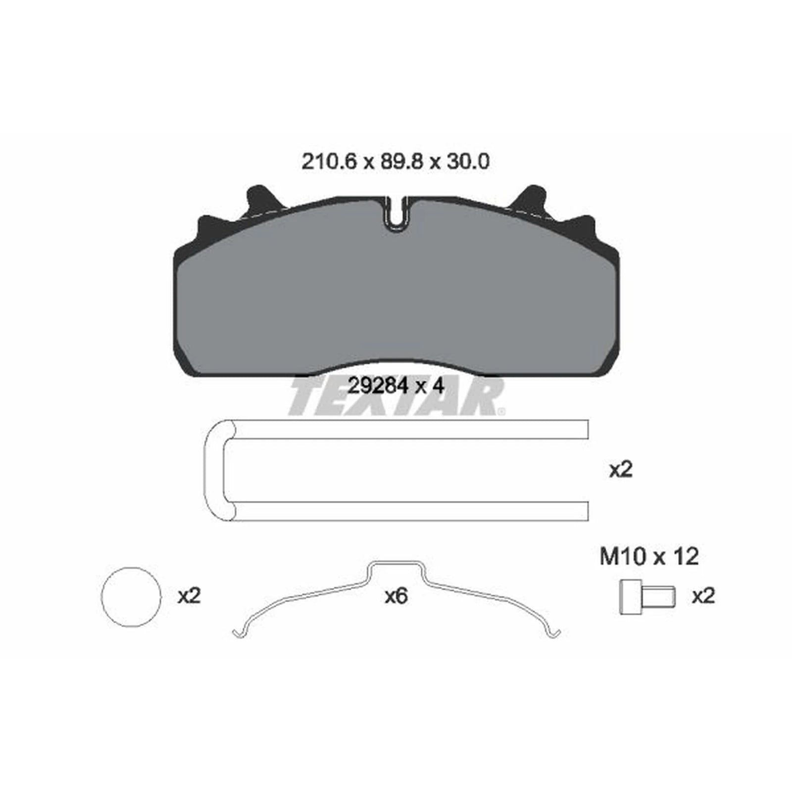 Textar Rear Brake Pad Set 2928401