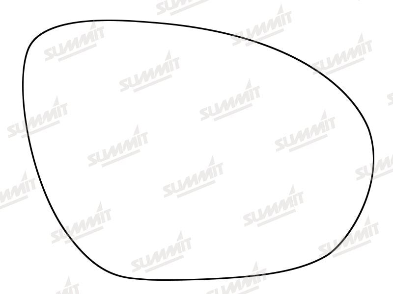 Summit Stick-On Standard Mirror Glass fits Nissan Juke 10 on RHS