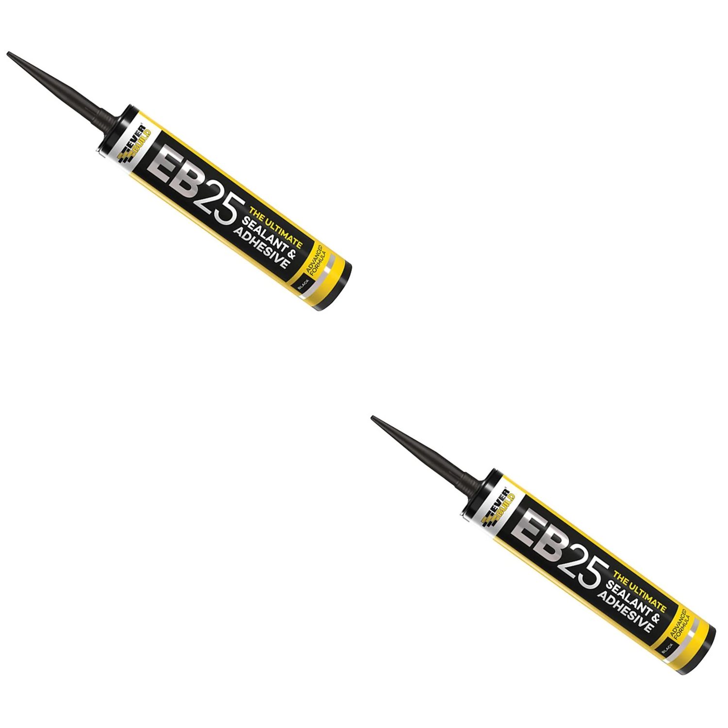Everbuild Sika EB25 Hybrid Sealant Adhesive Black 300ml - 605669