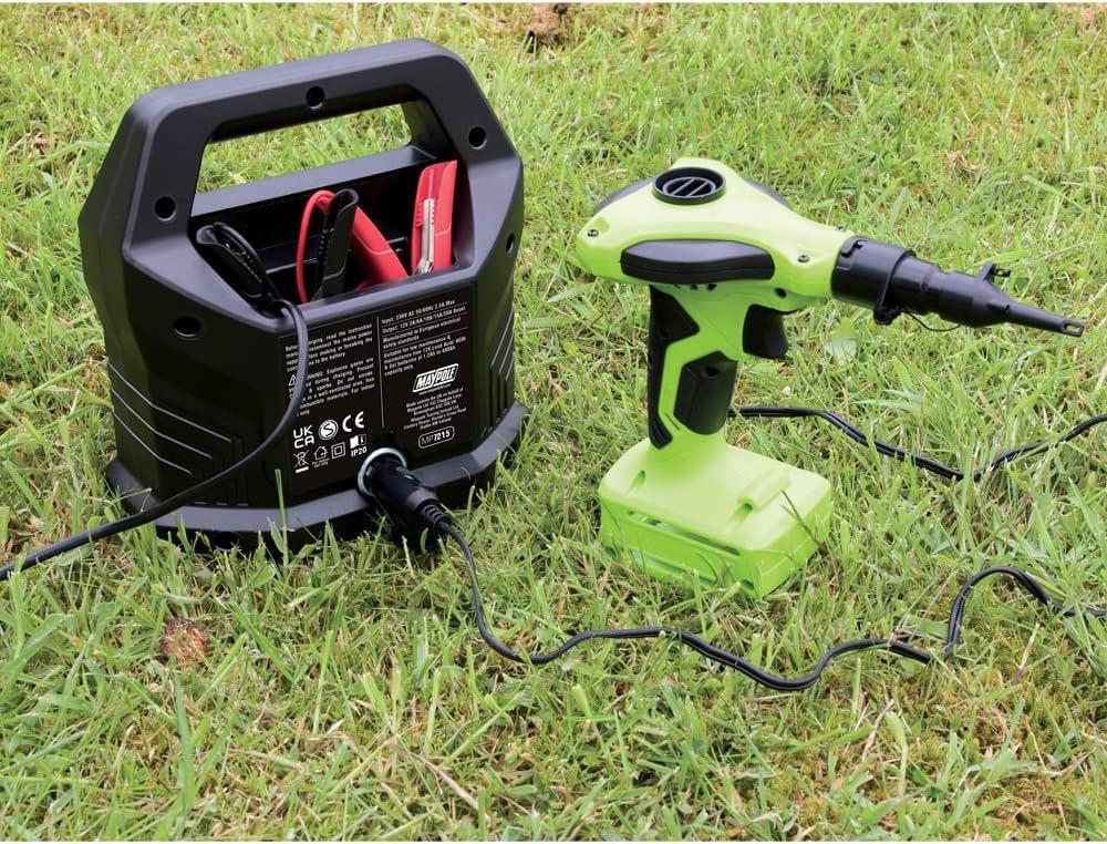 Maypole MP7215 15A 12V Electronic Smart Battery Charger