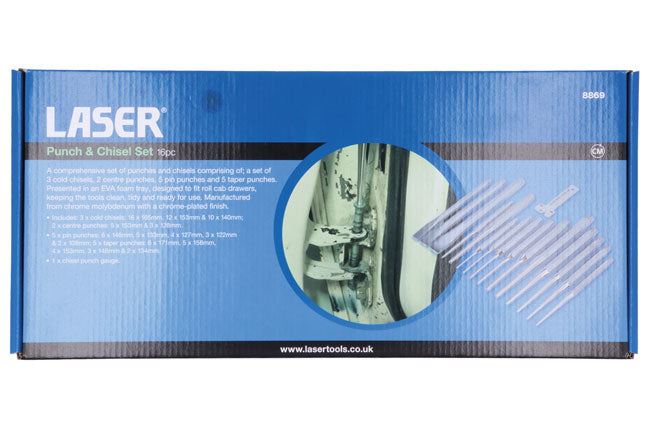 Laser Punch & Chisel Set 16pc