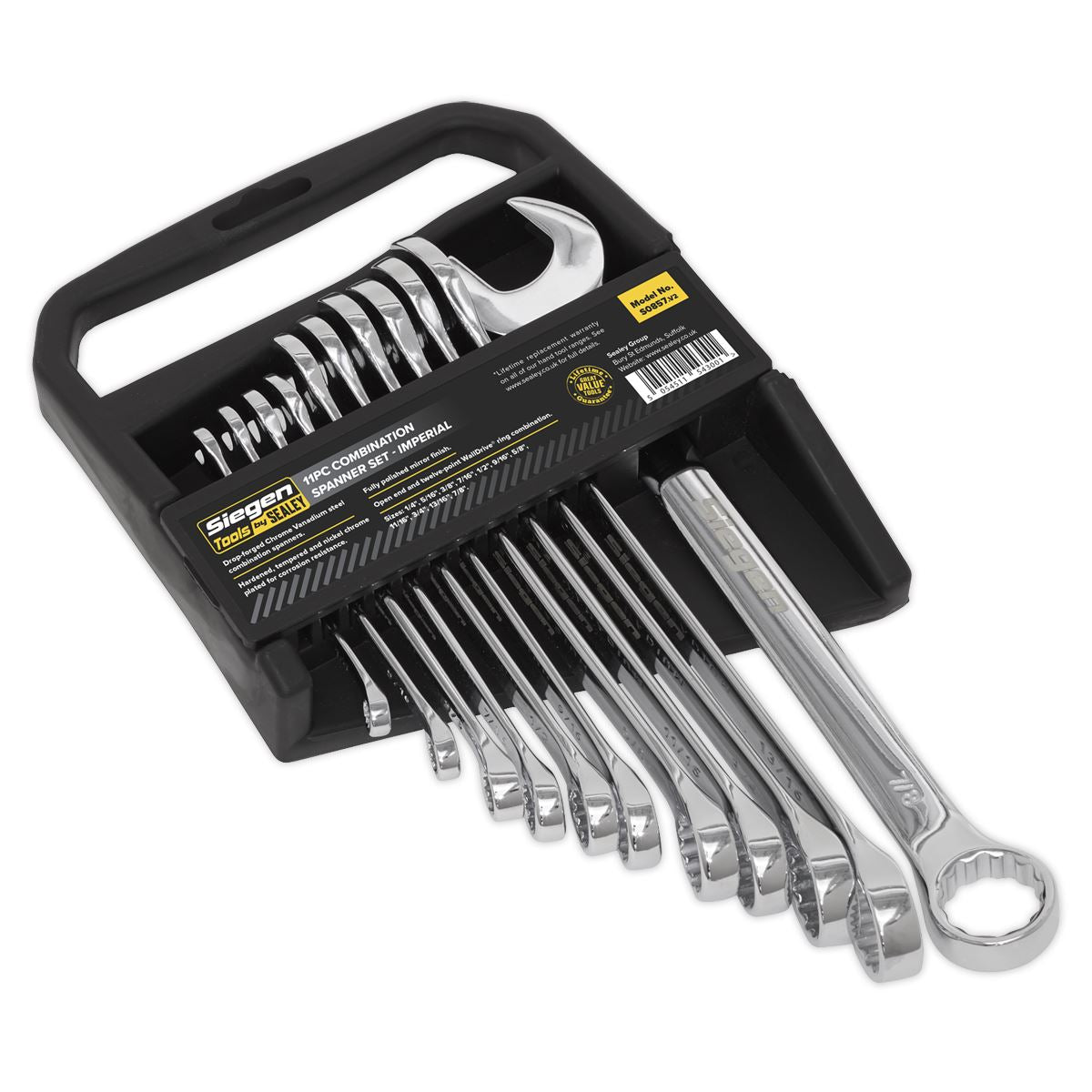 Seigen by Sealey Combination Spanner Set 11pc Imperial S0857