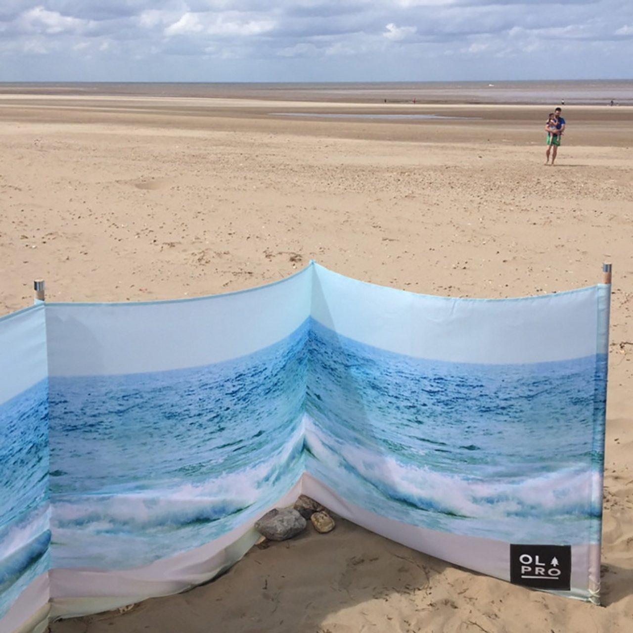 Olpro The Beach 5 Pole Windbreak (Wooden poles) 140CM High