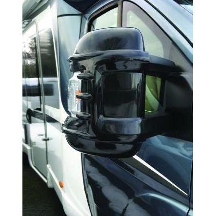 Milenco Motorhome Mirror Protectors Guards Black fits Fiat Ducato Peugeot Boxer