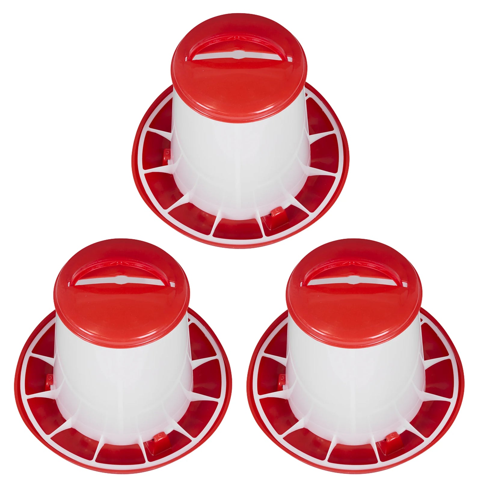 Sealey Poultry Feeder 3kg - Pack of 3 Durable Plastic Feeders