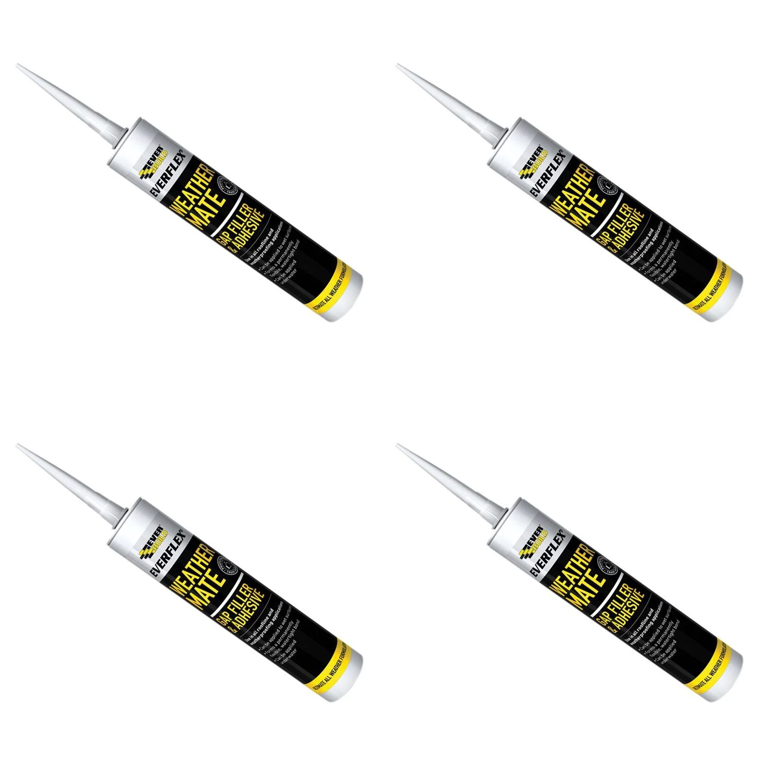 Everbuild Sika Weather Mate Multi-Use Gap Filler & Adhesive Black 295ml