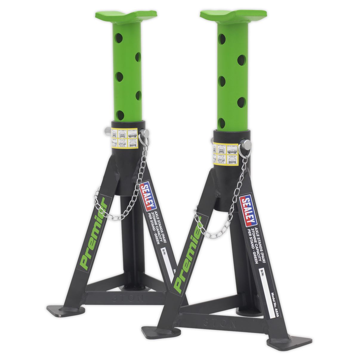 Sealey Trolley Jack 3tonne & AXLe Stands (Pair) 3tonne per Stand Combo