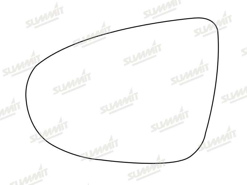 Summit Stick-On Standard Mirror Glass fits VW Golf 08 on LHS