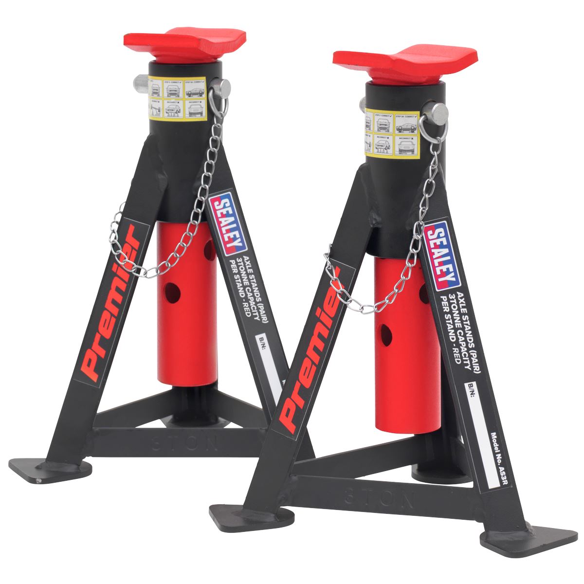Sealey Trolley Jack 3t & AXLe Stands (Pair) 3t per Stand Combo 3040ARCOMBO