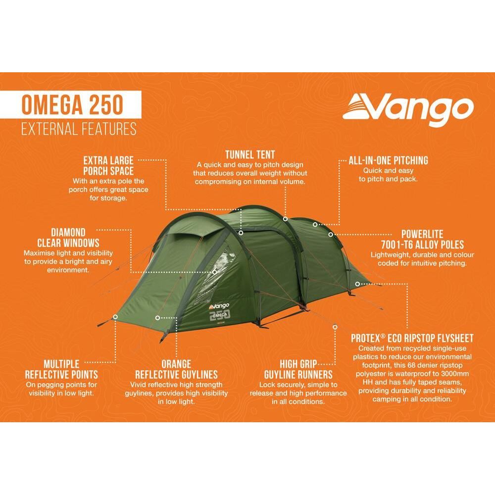 Vango Omega 250 Tent Forest Green