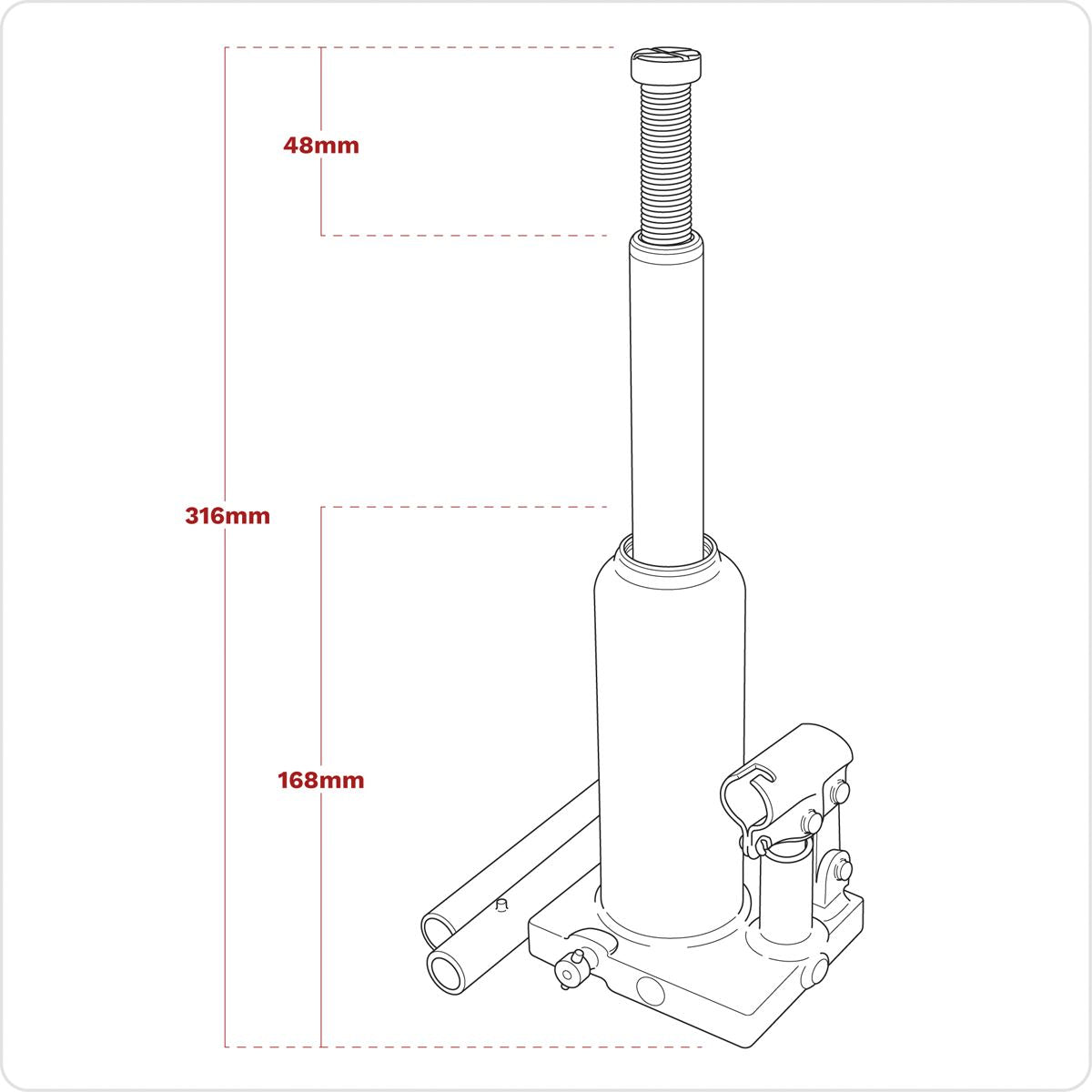 Viking Viking Bottle Jack 2 Tonne PBJ2S