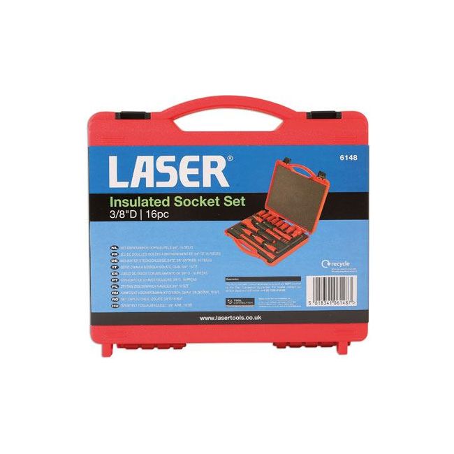 Laser Insulated Socket Set 3/8"D 16pc 6148