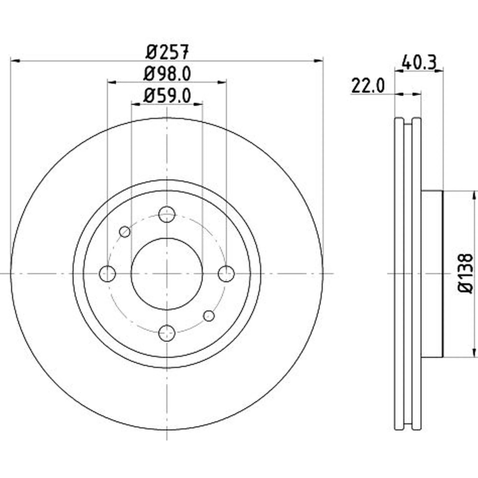 Mintex Lcv Van Kits internally vented 257mm MVK0006